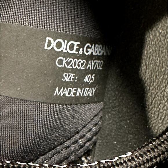 Dolce & Gabbana NS1 Rhinestone Sneakers Black Crystal NIB Size 40.5 - Picture 5 of 6